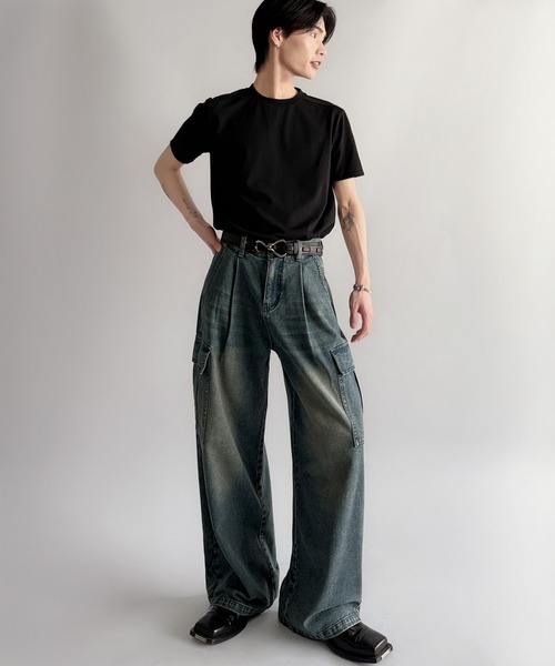 Classical Origin ワイドパンツ ジーンズ ヴィンテージウォッシュ