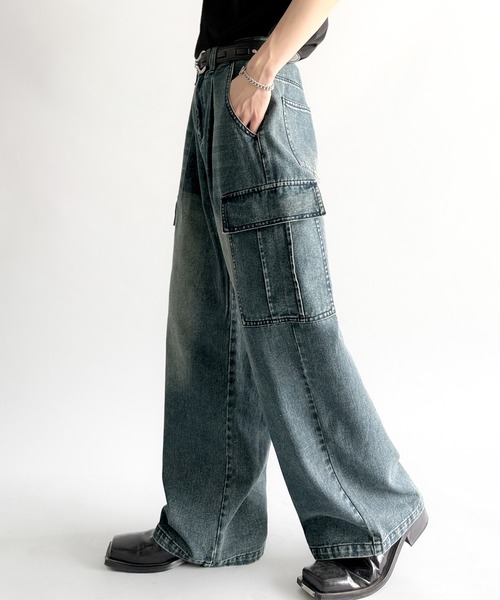 Classical Origin ワイドパンツ ジーンズ ヴィンテージウォッシュ
