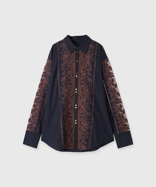 CREDONA（クレドナ） ブラウス シャツ EMBROIDERY SHIRTS/エンブロイ