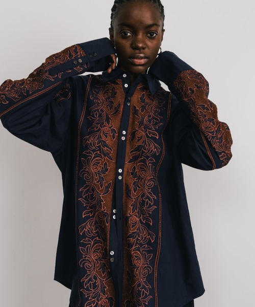 CREDONA（クレドナ） ブラウス シャツ EMBROIDERY SHIRTS/エンブロイ