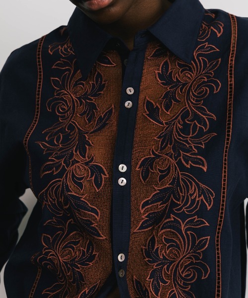 CREDONA（クレドナ） ブラウス シャツ EMBROIDERY SHIRTS/エンブロイ