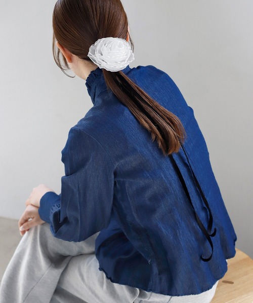 ANEMONE（アネモネ） ヘアゴム シアーローズ×ベルベットリボン2WAY