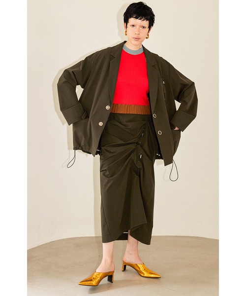 ommo スカート OMMO スカート IRREGULAR TUCK COCOON SK : ZOZOTOWN Yahoo!店