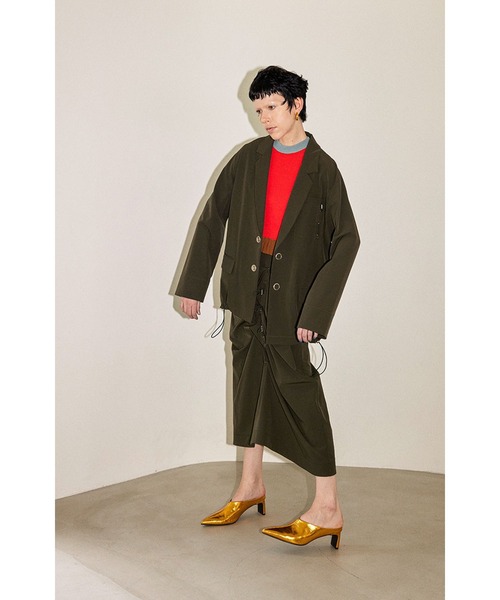 ommo スカート OMMO スカート IRREGULAR TUCK COCOON SK : ZOZOTOWN Yahoo!店