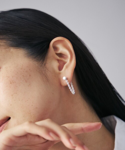 Jouete ジュエッテ コネクト ピアス チェーン シルバー925 Jouete（ジュエッテ） ピアス 「コネクト」 ピアス チェーン
