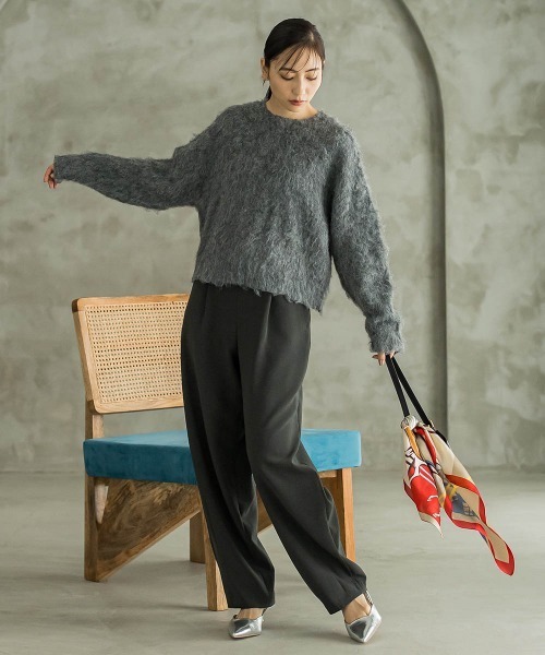 「Droite lautreamont」 長袖ニット M オフホワイト レディース_画像3