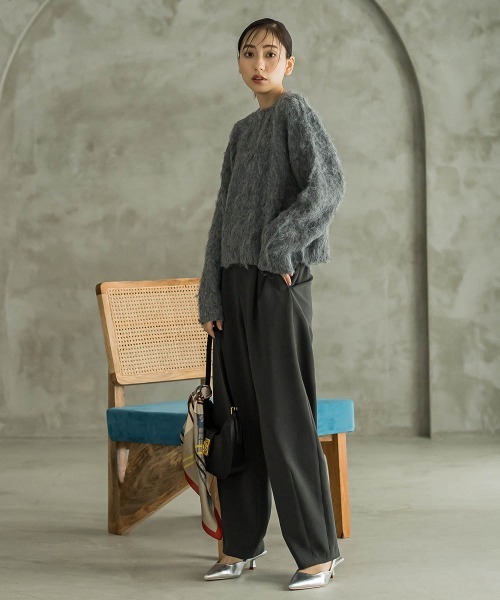 「Droite lautreamont」 長袖ニット M オフホワイト レディース_画像4