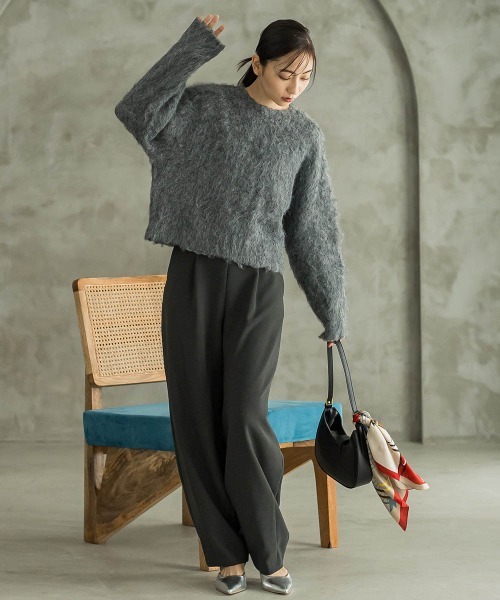 「Droite lautreamont」 長袖ニット M オフホワイト レディース_画像7