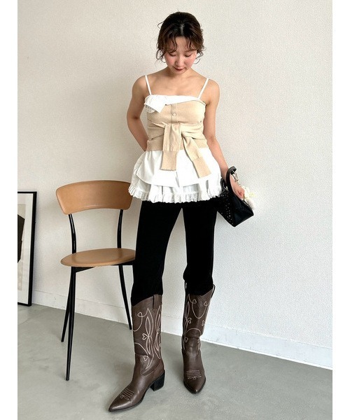 LILY BROWN レイヤードカップイントップス｜タグ付き 新品未使用 レイヤードカップイントップス（カットソー/Tシャツ）｜LILY