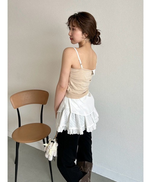 LILY BROWN ニット セーター レイヤードカップイントップス