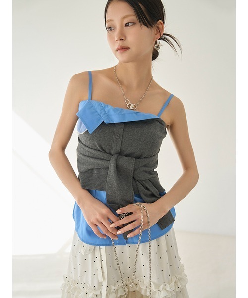 LILY BROWN ニット セーター レイヤードカップイントップス