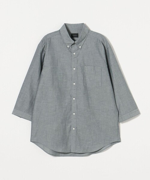 green label relaxing シャツ ラミー ボタンダウン 7分袖 メンズ