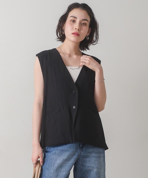 ベスト ジレ バックレースジレ レディース Bou Jeloud ベスト ジレ バックレースジレ レディース