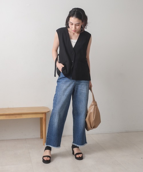 ベスト ジレ バックレースジレ レディース Bou Jeloud ベスト ジレ バックレースジレ レディース