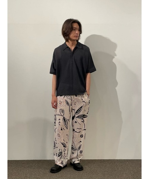mando 柄パンツ mando パンツ / 総柄ワイドイージーパンツ「ESTNATION EXCLUSIVE