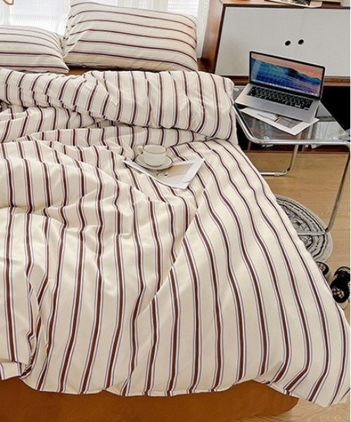 ベッド 寝具 マルチストライプベッドカバー4点セット : ZOZOTOWN