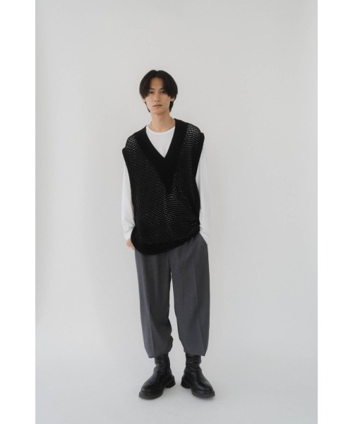 ベスト ジレ side zip knit vest レディース メンズ