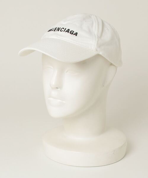 BALENCIAGA ホワイト　ロゴキャップ　Lサイズ BALENCIAGA 「BALENCIAGA」 キャップ L ホワイト レディース