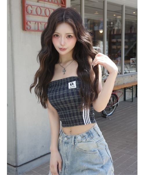 Darich（ダーリッチ） リメイクライクチェックベアトップ レディース