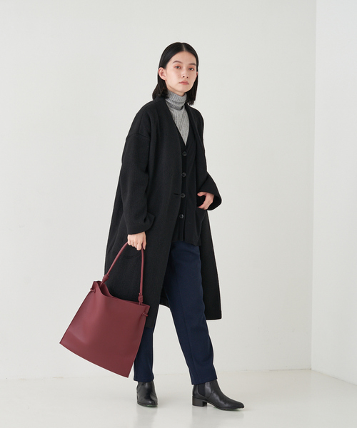 「collex」 ノーカラーコート フリー ベージュ レディース_画像2