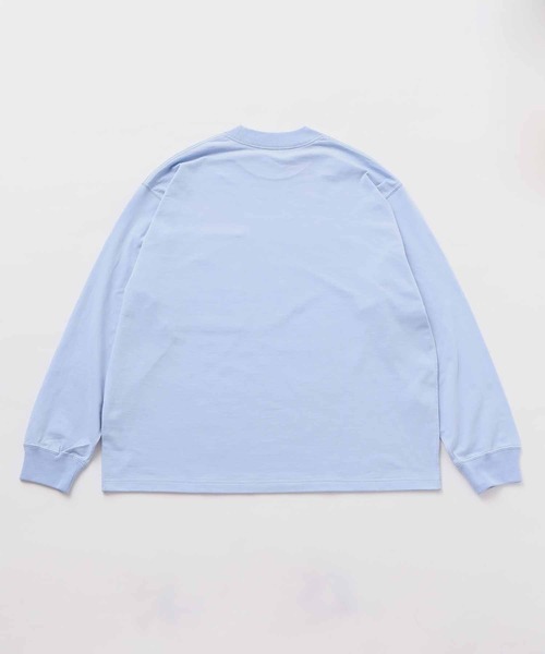 「ADAM ET ROPE'」 長袖Tシャツ M サックスブルー メンズ