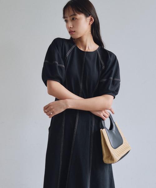 「VANNIE U」 半袖ワンピース FREE アイボリー レディース_画像3