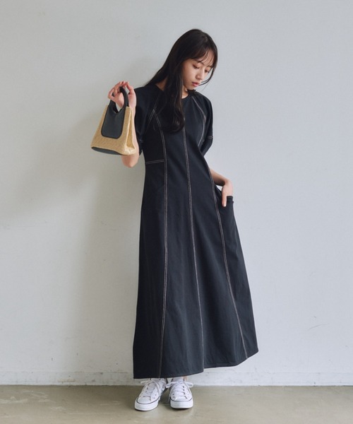 「VANNIE U」 半袖ワンピース FREE アイボリー レディース_画像8