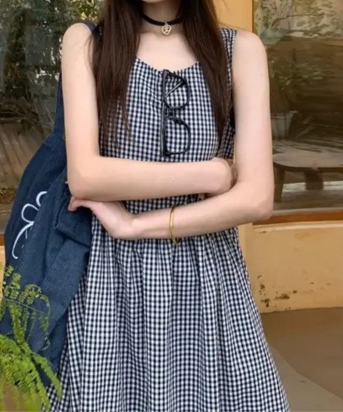 CADBURY（キャドバリー） ワンピース ギンガムチェックウエスト切替