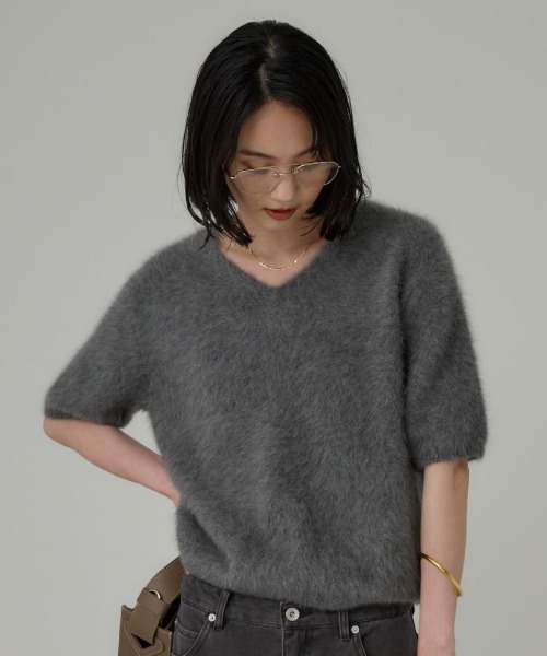 BABYLONE（バビロン） ニット セーター フォックスカシミヤVネックプル