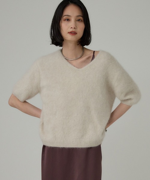 BABYLONE（バビロン） ニット セーター フォックスカシミヤVネックプル