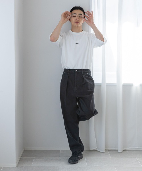 「LOWRYS FARM」 半袖Tシャツ MEDIUM ピンク メンズ