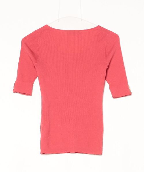 「ESTNATION bis」 半袖ニット 38 ピンク レディース_画像2
