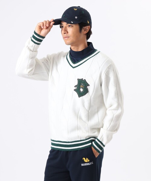 美品　BEAMS GOLF メンズ　ゴルフセーター BEAMS GOLF（ビームス ゴルフ）〈MEN〉ORANGE LABEL / NYロゴ 総