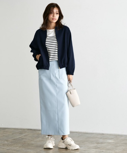 「Pierrot」 ジップアップブルゾン L アイボリー レディース_画像9