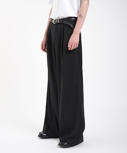 Regen Glanz ワイドパンツ パンツ single pleat buggy slacks