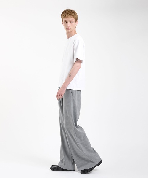 Regen Glanz セルビッチバギーデ ニム S Regen Glanz パンツ single pleat buggy slacks/ワンタックバギー