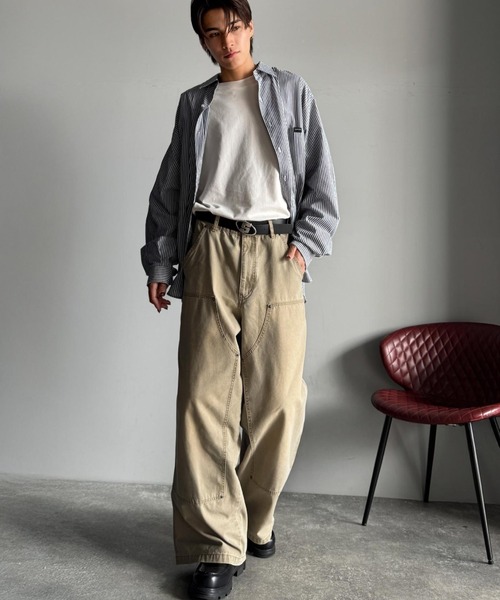 CAHLUMN 2タックコットンチノパンツ CAHLUMN 2タックコットンチノパンツ