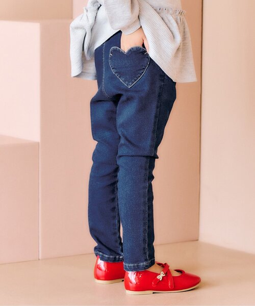 apres les cours（アプレレクール） パンツ 「ストレート」ハート刺繍