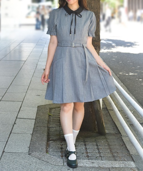 MON GRE ミニ丈ワンピース SLY | LACE UP GATHER ショートワンピース (ワンピース(ミニ