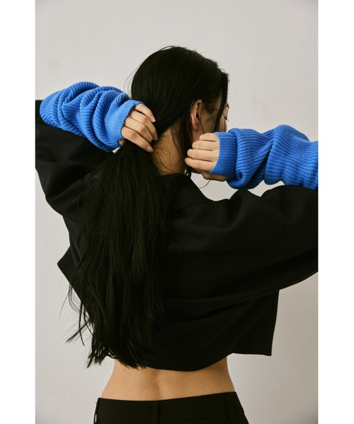 un/neu アームカバー ルーズニットアームウォーマー / リブニット