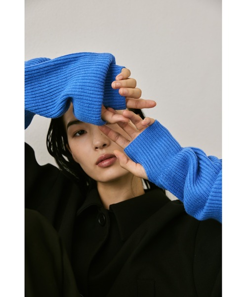 un/neu アームカバー ルーズニットアームウォーマー / リブニット