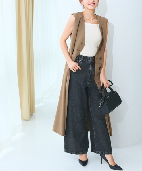 COCODEAL フレアワイドデニムパンツ 楽天市場】【SOLD OUT】【スーパーSALE60%OFF】COCODEAL ココ