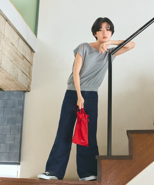 ジーンズ デニム デニムパンツ KUROKI DENIM フレアワイド 「低