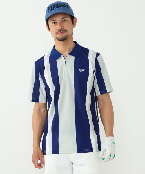 BEAMS GOLF（ビームス ゴルフ） 半袖ポロシャツ MEDIUM ブルー メンズ