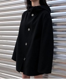 cammie ポンチョ フロントボタンフードコート レディース : ZOZOTOWN