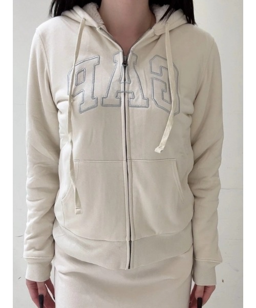 GAP（ギャップ） パーカー リラックスフィット Gapロゴ 裏ボア ジップ