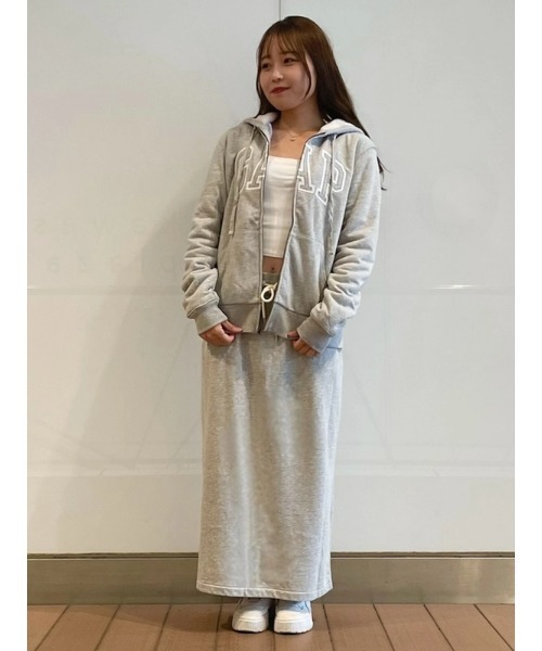 リラックスフィット GAPロゴ 裏ボア ジップアップパーカー ベージュ XL リラックスフィット GAPロゴ 裏ボア ジップアップパーカー ベージュ XL