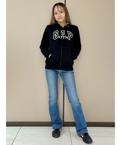 GAP（ギャップ） パーカー リラックスフィット Gapロゴ 裏ボア ジップ