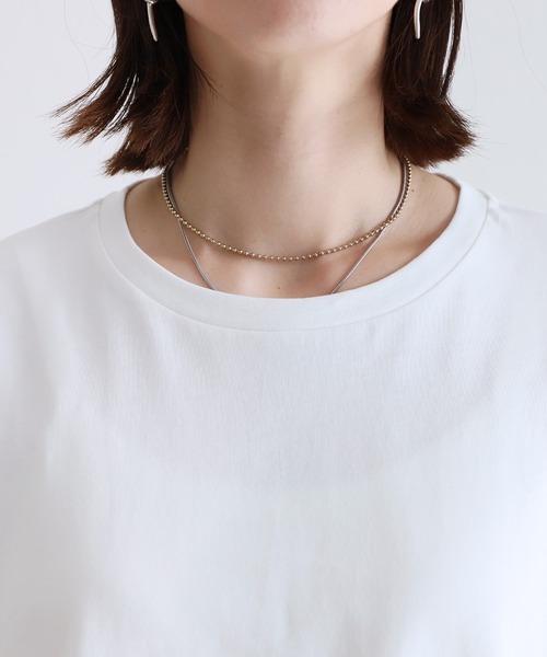 「reca」 半袖カットソー FREE ブラック レディース_画像9