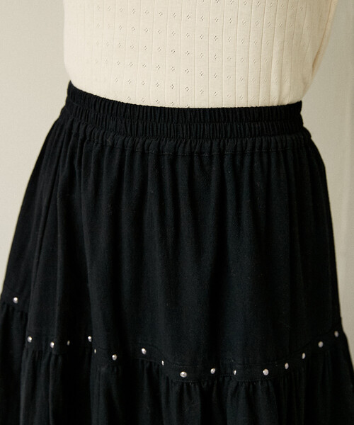 PUBLUX（パブリュクス） スカート スタッズ付き アシンメトリー